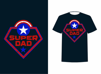 Super Papa - t-shirt print with spanish text. Happy father`s day,Super dad t-shirt design. Hand drawn lettering composition. Father day gift. Vector vintage illustration.