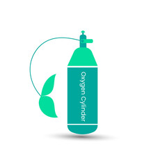 Oxygen Cylinder with ventilation illustration vector