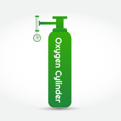 Oxygen Cylinder with ventilation illustration vector