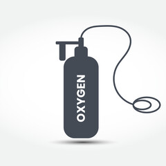 Oxygen Cylinder with ventilation illustration vector