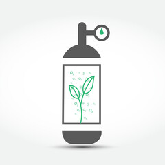 Oxygen Cylinder with ventilation illustration vector