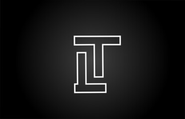 line I black and white alphabet letter logo icon design . Creative template for company and business