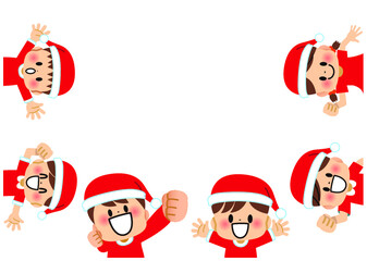 クリスマス,サンタ,イラスト,フレーム,冬,１２月,サンタクロース,12月,パーティー,動物,メリークリスマス,ジングルベル,クラッカー,クリスマスイブ,サンタさん,クリスマスプレゼント,プレゼント,誕生日,子供,学校,幼稚園,保育園,小学校,小学生,ジャンプ,元気,かわいい,笑顔,友達,可愛い,ともだち,おめでとう,生徒,仲良し,保育士,児童,卒業式,クラスメイト,楽しい,嬉しい,喜ぶ,子供たち