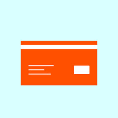 Credit card icon vector sign colorful