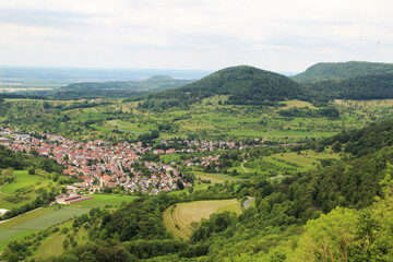Fototapeta na wymiar Rural panorama in Stuttgart region. Germany 