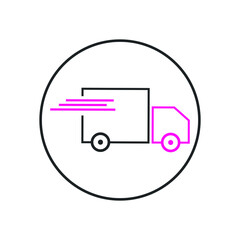 Delivery truck icon vector template | fast shipping delivery | delivery service 
