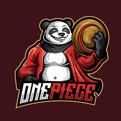 panda mascot logo vector illustration template isolated