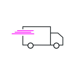Delivery truck icon vector template | fast shipping delivery | delivery service 
