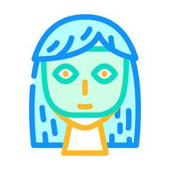 mask face skin beauty treatment color icon vector. mask face skin beauty treatment sign. isolated symbol illustration