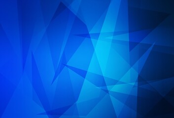 Obraz premium Dark BLUE vector backdrop with lines, triangles.