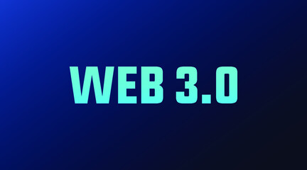 Web 3.0 modern creative futuristic concept, banner, sign, design concept, social media post with modern science and technology abstract background