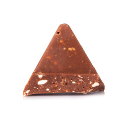 milk chocolate  almond isolated on white background