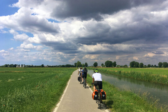 Countryside Bike Touring. Morimondo, Milano, Italy