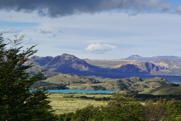 lake and mountains