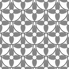 Abstract seamless decorative geometric pattern.