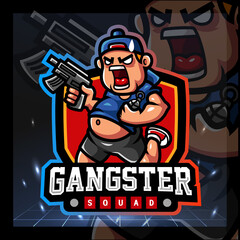 Gangster mascot. esport logo design