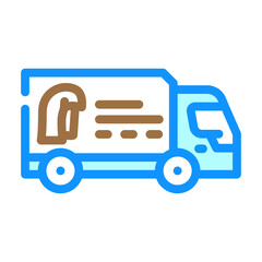 departure of specialist color icon vector. departure of specialist sign. isolated symbol illustration