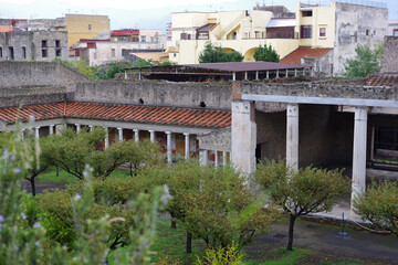 Obraz premium Villa de Popée vue du dessus