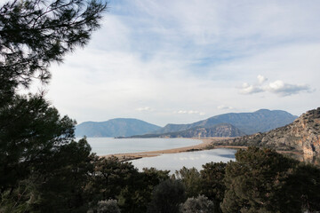 Dalyan delta and Iztuzu beach, Turkey. Travel, vacation destination spot.	
