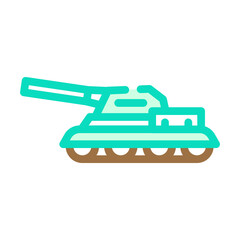 tank military color icon vector. tank military sign. isolated symbol illustration