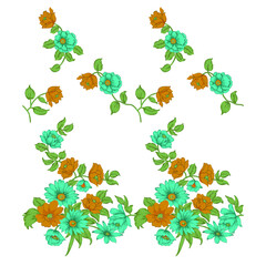 textile flower bunch beautiful color