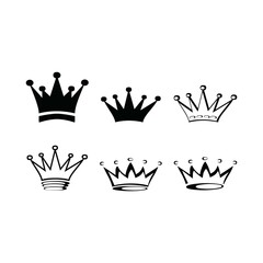 Crown Logo and symbol illustration icon