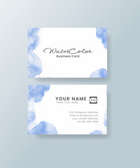 Watercolor business card. vector EPS 10.