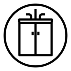 Kitchen Sink Flat Icon Isolated On White Background