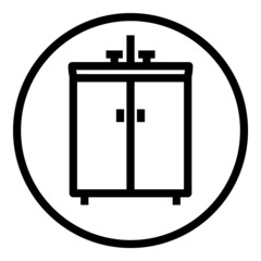 Kitchen Sink Flat Icon Isolated On White Background