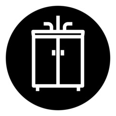 Kitchen Sink Flat Icon Isolated On White Background