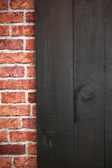 doors made of old boards, damaged by worms