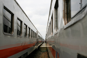 train in the station in java Indonesia