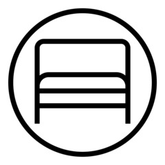 Fototapeta premium Bed Flat Icon Isolated On White Background
