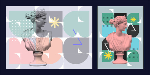 Art poster. Abstract picture. Trendy painting for the interior. Vector illustration. Modern background for cover, banner, postcard.