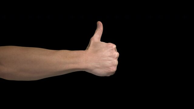 Thumbs Up Swings In (outside arm)