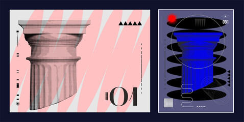 Art poster. Abstract picture. Trendy painting for the interior. Vector illustration. Modern background for cover, banner, postcard.