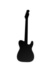 Electric guitar silhouette.  - obrazy, fototapety, plakaty
