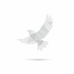 Pigeon abstract isolated on a white backgrounds, vector illustration