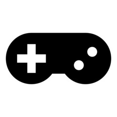 Gamepad Flat Icon Isolated On White Background