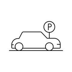 road car parking icon