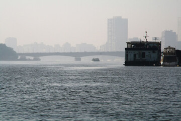 ship on the river