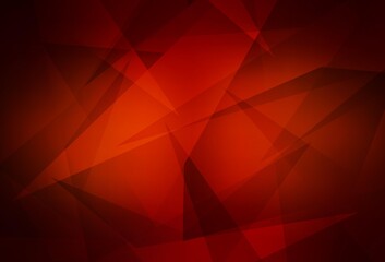 Fototapeta premium Dark Red vector texture with triangular style.