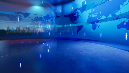 World Map Background. 3d rendering