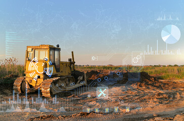 Territory planning with an excavator without the participation of a driver. Modern technologies of...