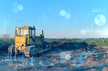 Territory planning with an excavator without the participation of a driver. Modern technologies of...
