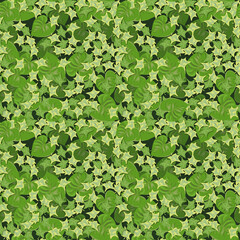 seamless begraund of ivy leaves and other plants. illustration for fabric, paper, web and etc.
