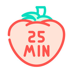 pomodoro system color icon vector. pomodoro system sign. isolated symbol illustration