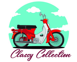 classic motorcycle concept in vector illustration design