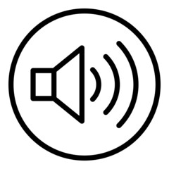 Sound Button Flat Icon Isolated On White Background