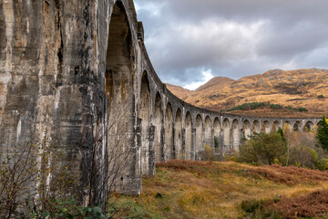 Glenfinnan viaduct in the Scottish Highlands